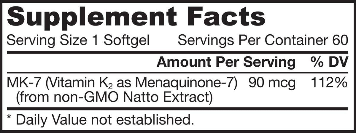 MK -7 90 MCG - 60 κάψουλες πηκτής