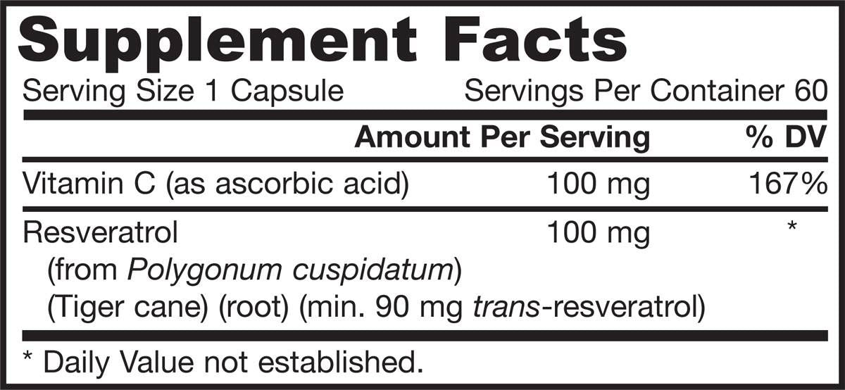 Resveratrol 100 mg - 60 κάψουλες