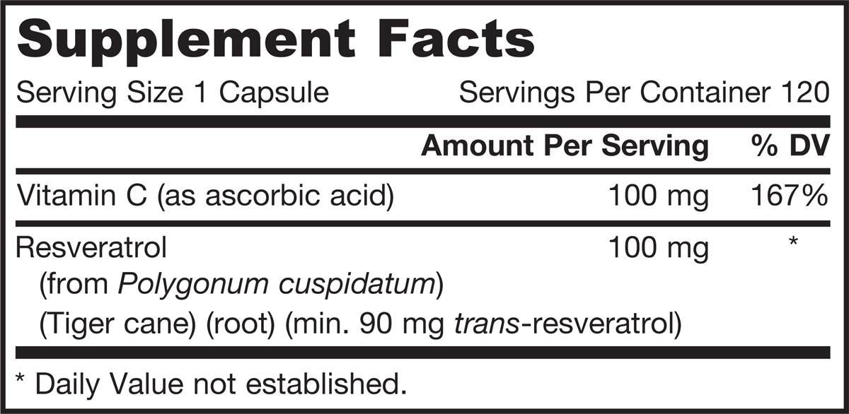 Resveratrol 100 mg - 60 κάψουλες