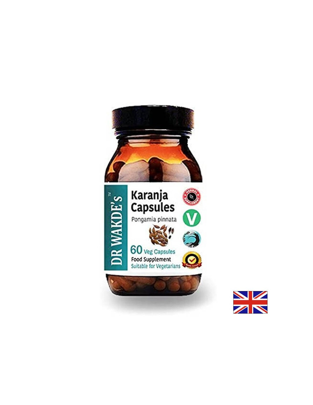 Karanja (Pongamia pinnata) - για δερματικά προβλήματα, έκζεμα, έλκη και ακμή, 60 κάψουλες