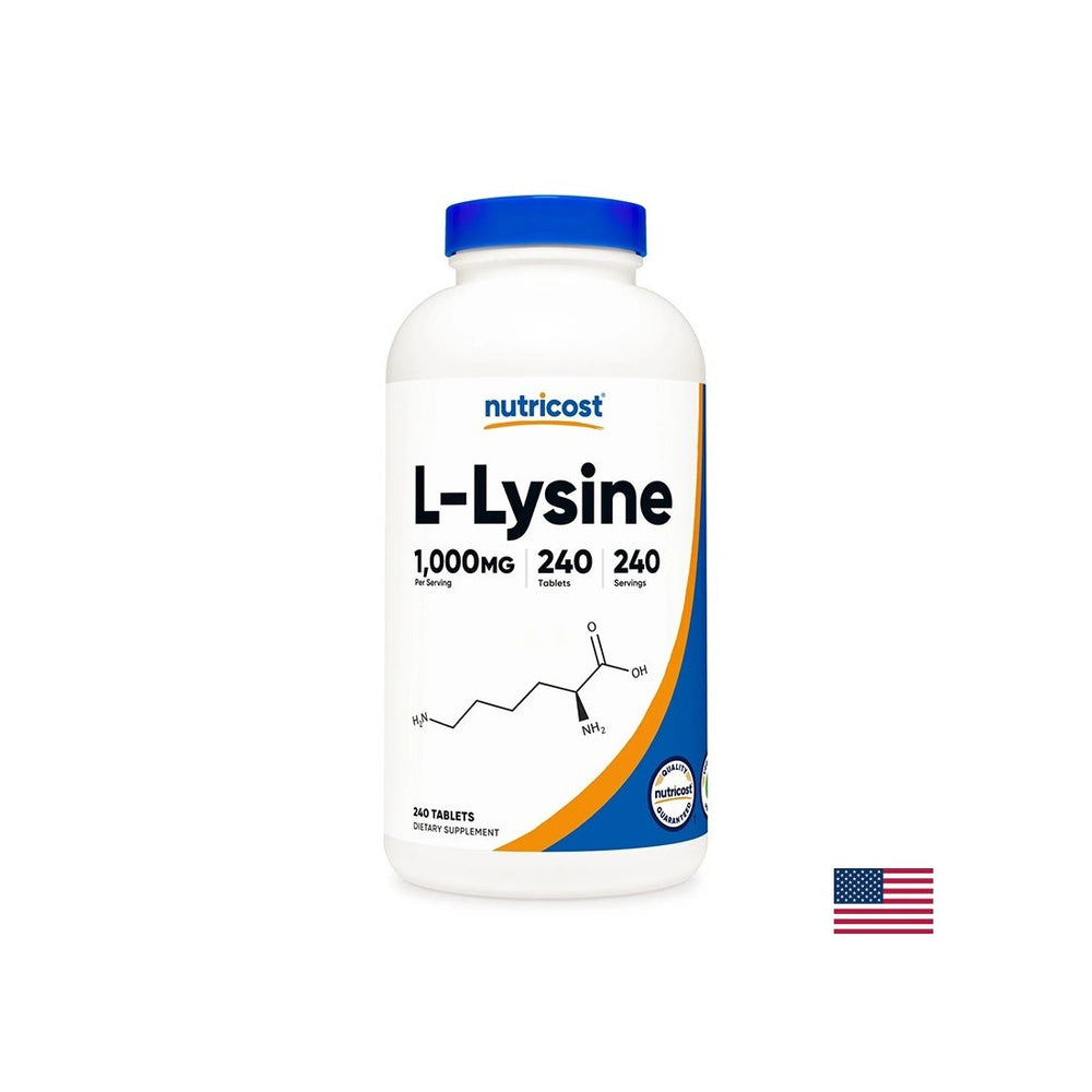 Herpes simplex, bones and joints - L-lysine, 240 tablets Nutricost - Nutra Best Europe