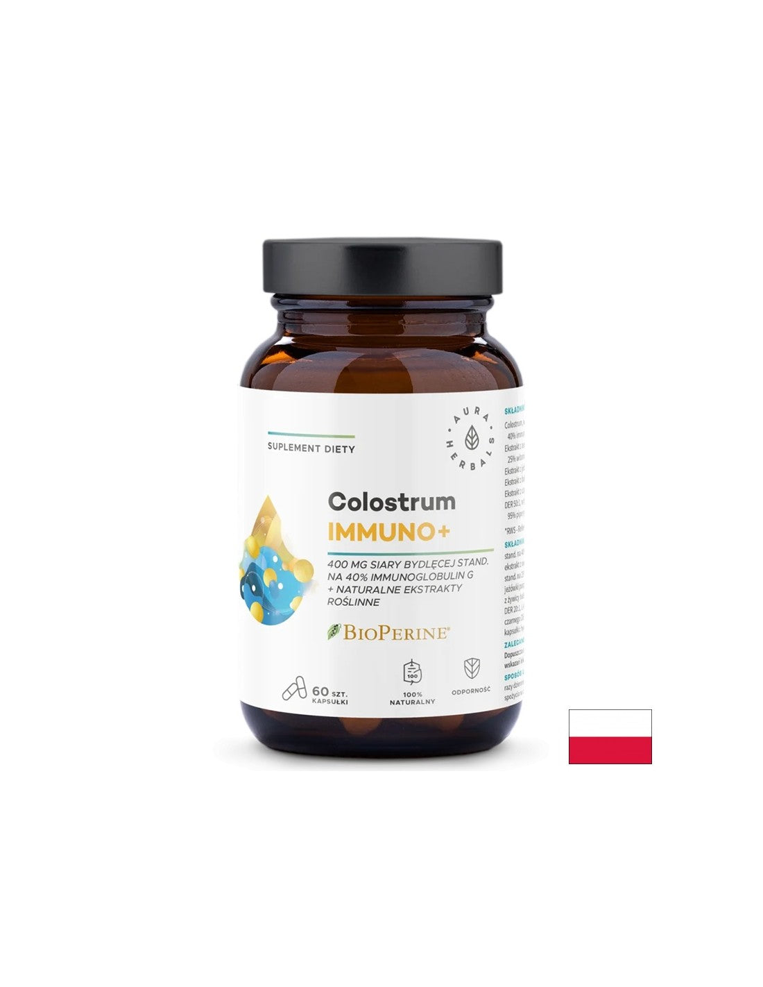 Colostrum Immuno + Bioperin, 60 κάψουλες