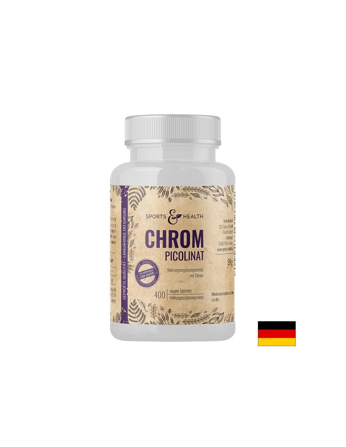 Έλεγχος βάρους και σακχάρου στο αίμα - χρωμικό (picolinate), 200 μg x 400 δισκία