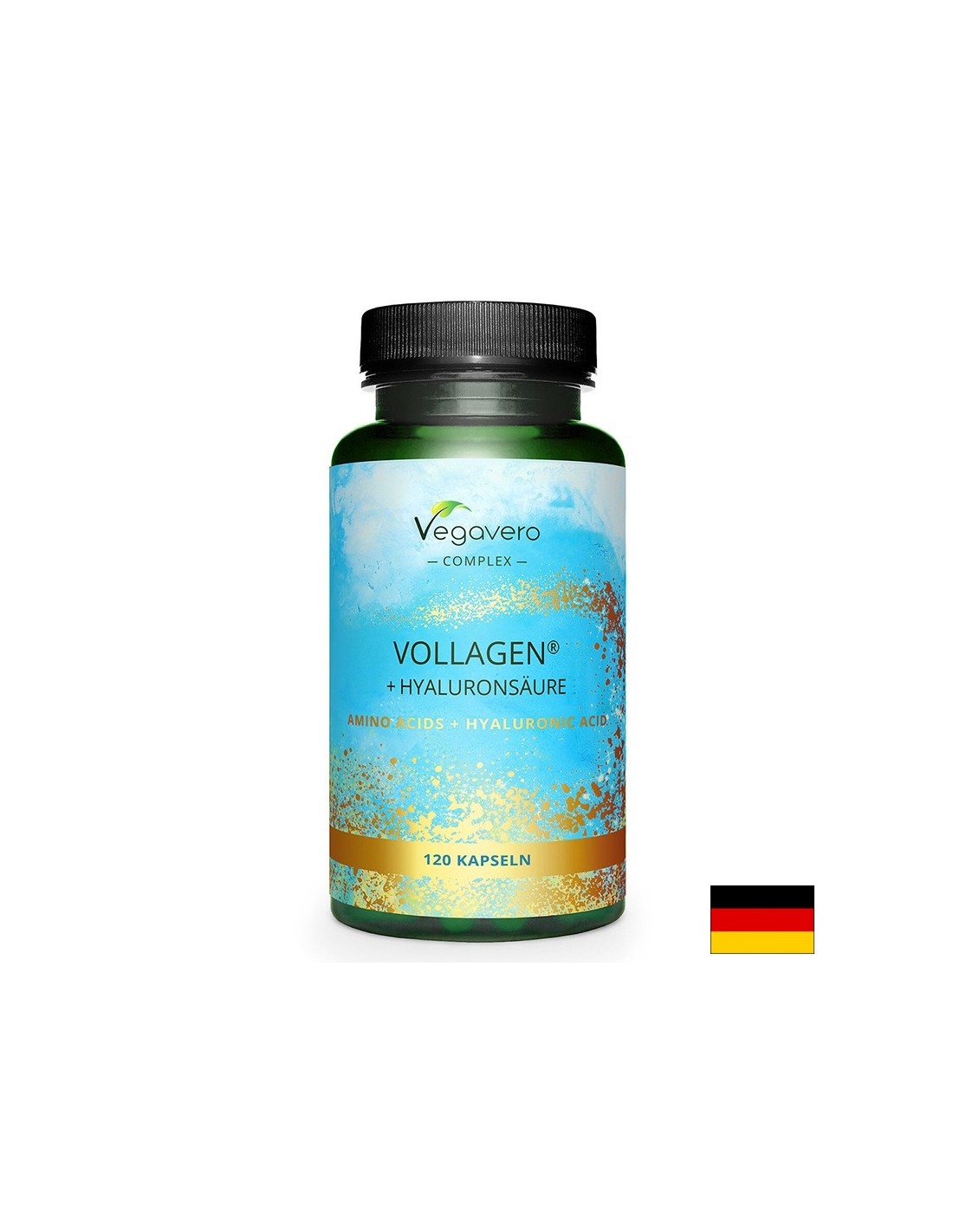 Hair and skin - Amino acids + Hyaluronic acid Vollagen, 120 capsules Vegavero - Nutra Best Europe