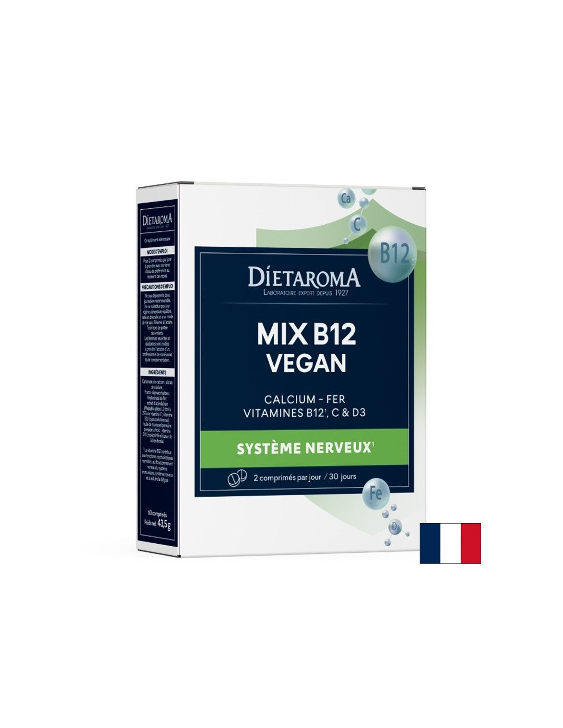 Σύστημα και κυκλοφορία οστού - βιταμίνη Β12 + σίδηρος, ασβέστιο, βιταμίνη C και D3 (Vegan Formula), 60 δισκία