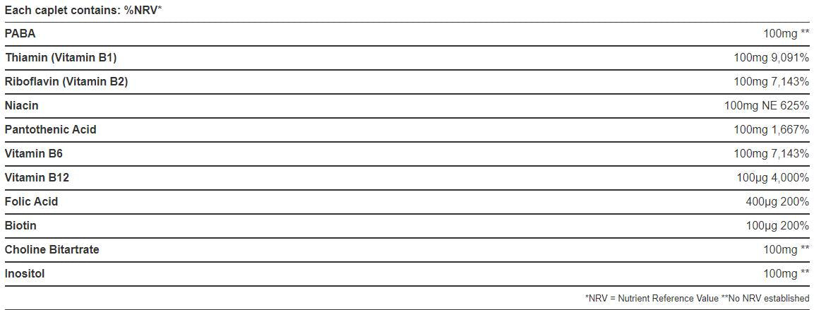 Mega B-100/βιταμίνη Β-σύμπλεγμα 50 caplets