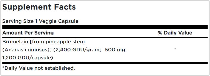 Βρωμελαϊνη 500 mg/1200 GDU - 60 e<tc>XTEND</tc>κάψουλες απελευθέρωσης ED