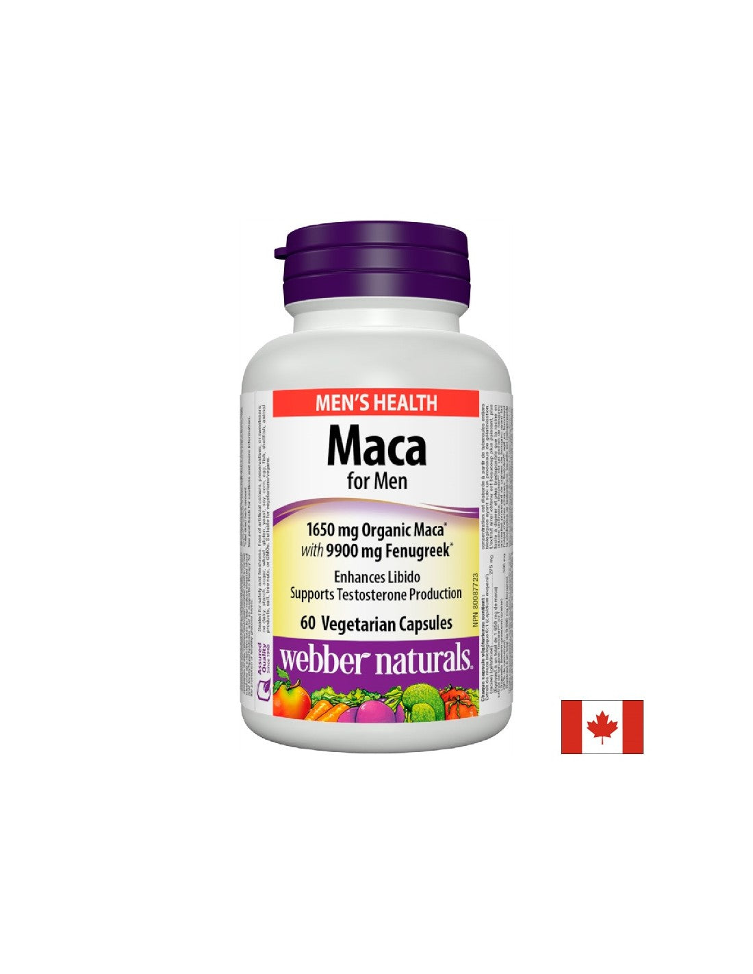 Maca για Άνδρες x 60 κάψουλες <tc>Webber Naturals</tc>