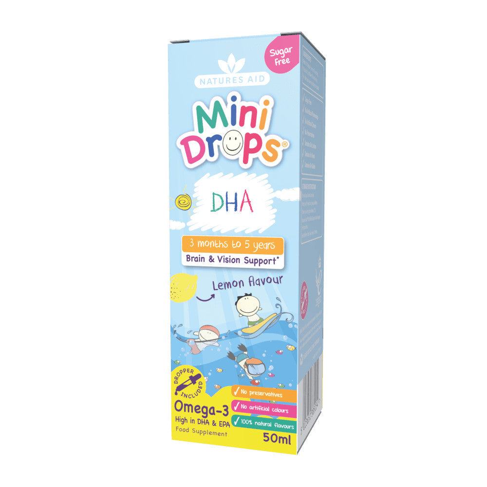 Omega 3 σταγόνες για παιδιά (παιδιά Omega-3 Mini Drops) 50ml NatuesAid