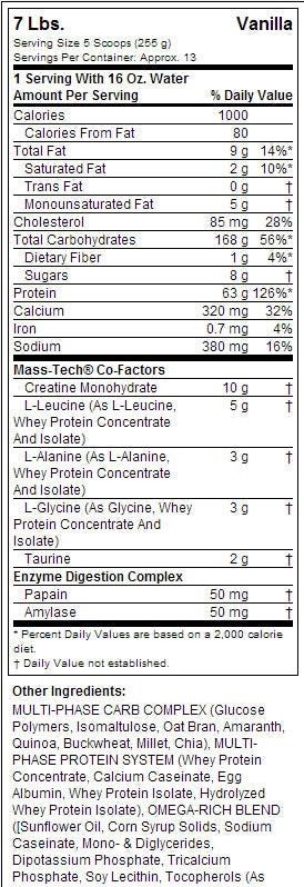 Mass Tech / Performance 3175 grams - Nutra Best Europe