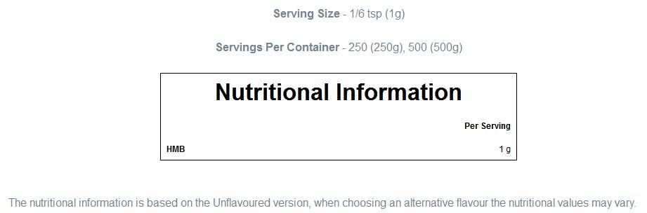 100% αμινοξέος HMB - 250 γραμμάρια