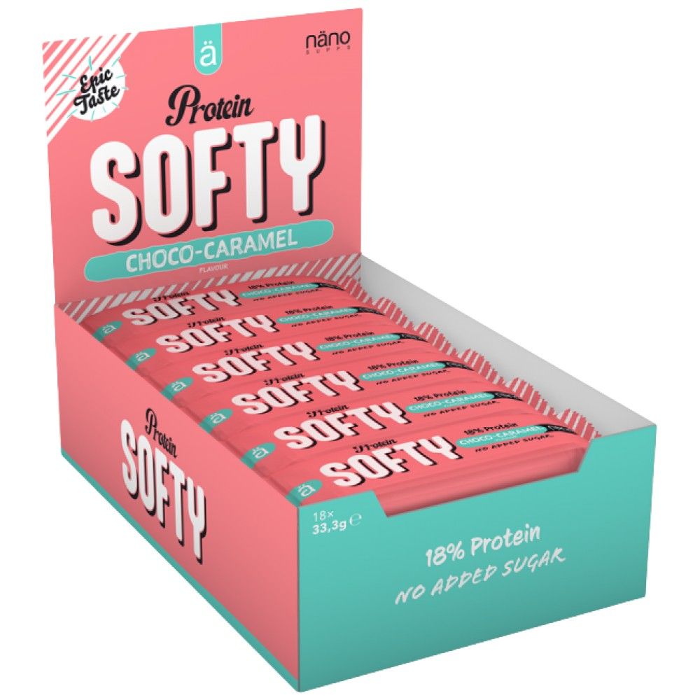 Πρωτεΐνη Softy Bar | Χωρίς πρόσθετη ζάχαρη - 18 x 33,3 γραμμάρια