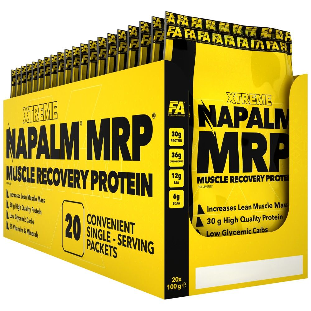 Xtreme Napalm MRP | Πρωτεΐνη ανάκτησης μυών - Αντικατάσταση γεύματος - 20 x 100 γραμμάρια