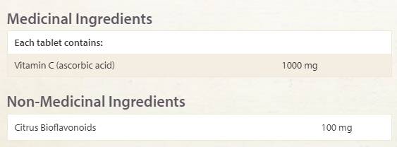 Βιταμίνη C 1000 mg Χρόνος απελευθέρωσης - 90 δισκία