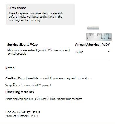 Rhodiola rosea 250 mg - 60 κάψουλες