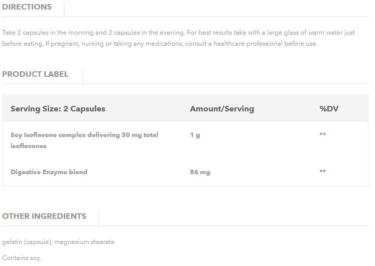 Isoflavones σόγιας 500 mg - 100 κάψουλες