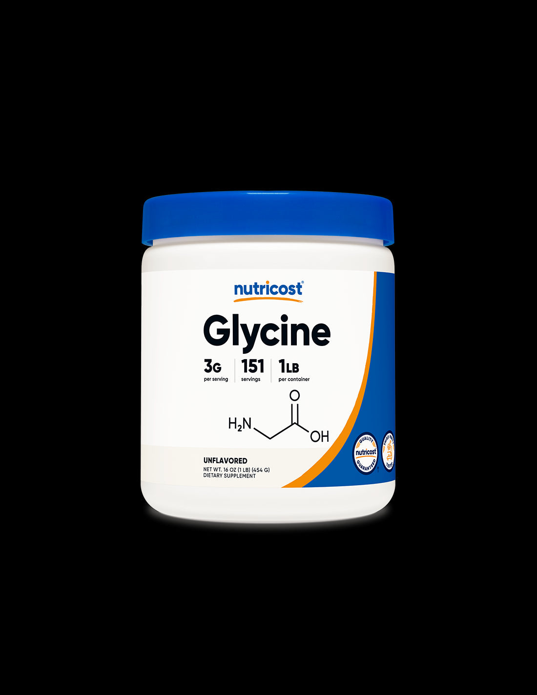 Nervous System and Muscle Function - Glycine, 454g Nutricost Powder - Nutra Best Europe