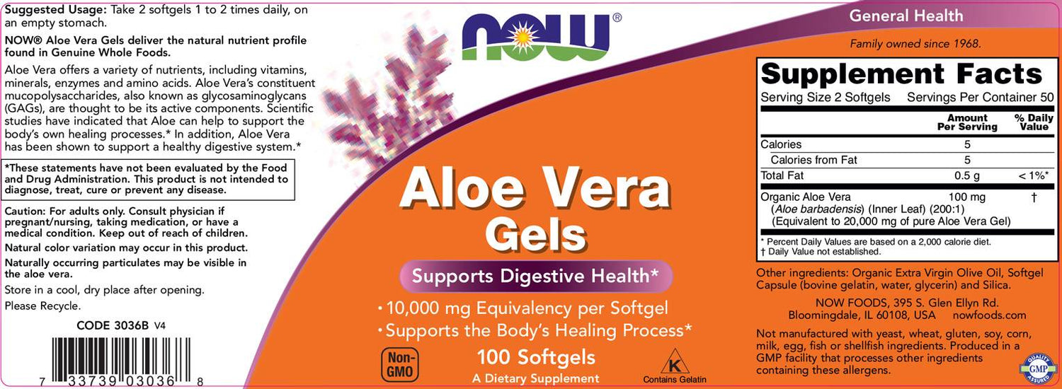 Gels Aloe Vera - 100 κάψουλες γέλης