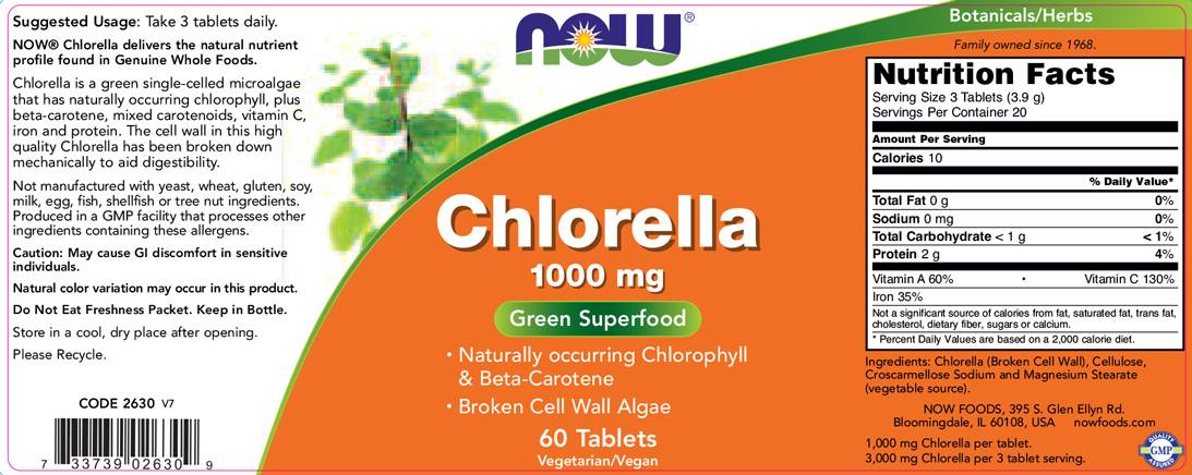 Chlorella 1000 mg - 60 δισκία