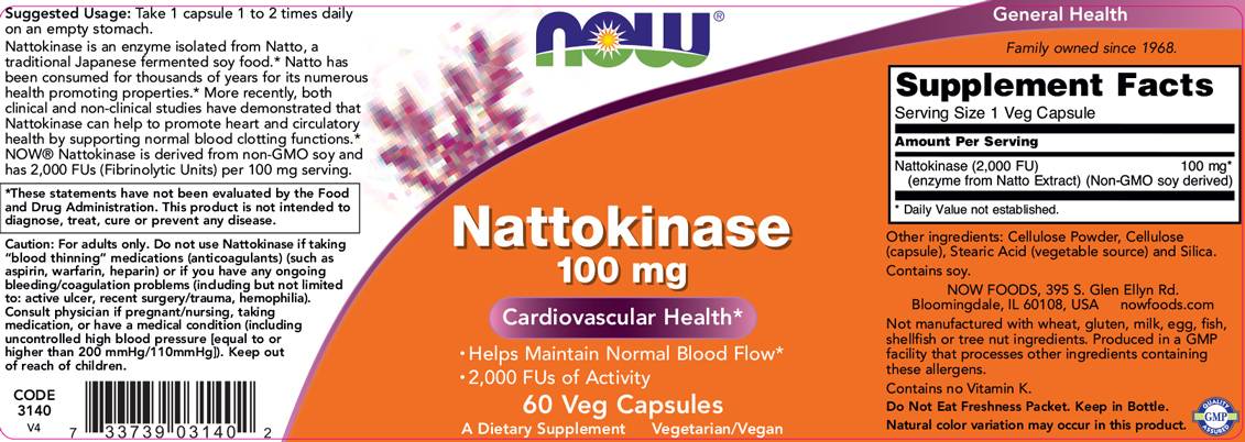 Nattokinase 100 mg - 60 κάψουλες