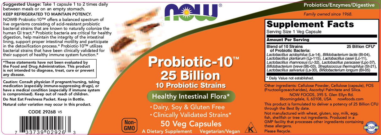 Probiotic -10 25 δισεκατομμύρια - 50 κάψουλες