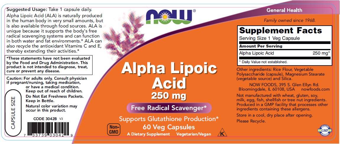 Alpha Lipoic Acid 250 mg - 60 κάψουλες