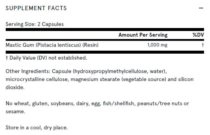 Mastic Gum 500 mg - 120 κάψουλες