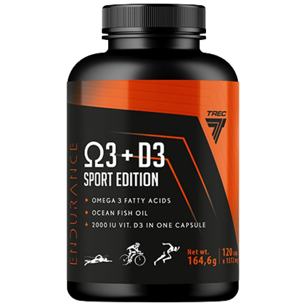 Omega 3 + D3 Αντοχή | Sport Edition 120 κάψουλες Gel