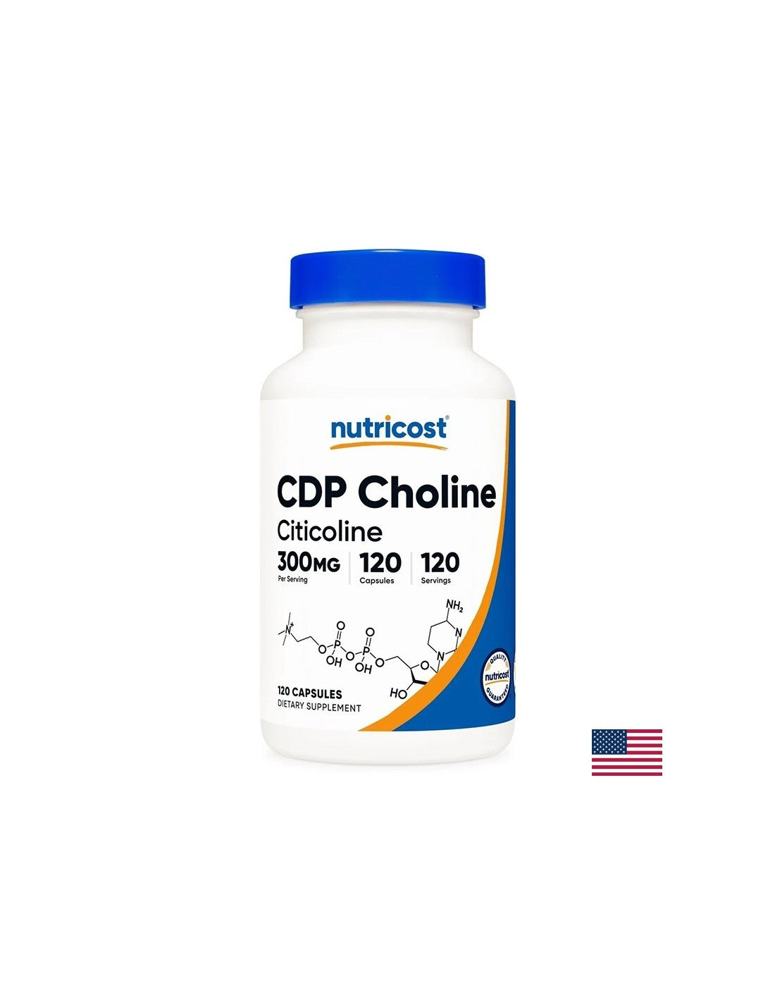 CDP Choline & Citicoline για μνήμη και συγκέντρωση, 300 mg x 120 κάψουλες για 4 μήνες πρόσληψης