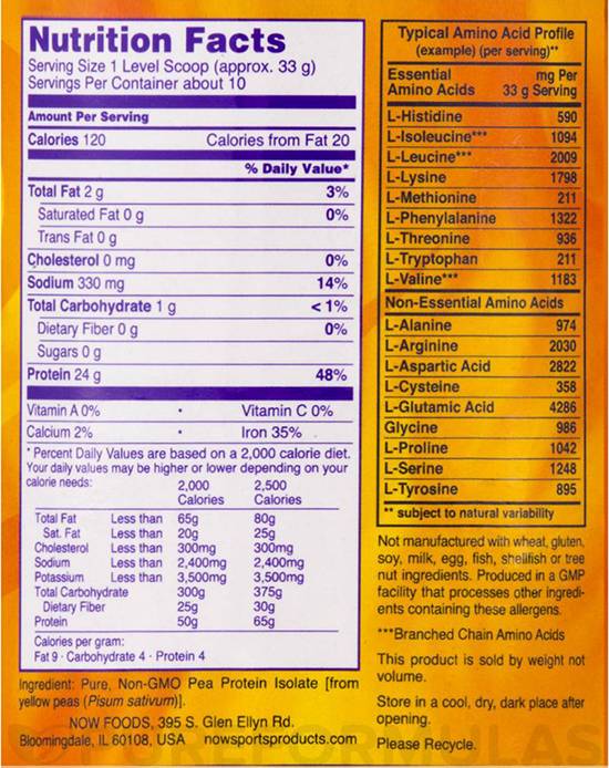 Πρωτεΐνη μπιζελιού - 908 γραμμάρια