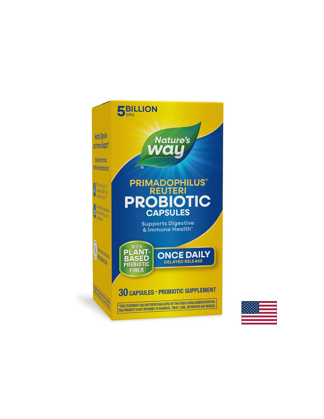 Primadophilus reuteri - Primadophilus reuteri, 5 δισεκατομμύρια ενεργά προβιοτικά, 30 κάψουλες φύσης