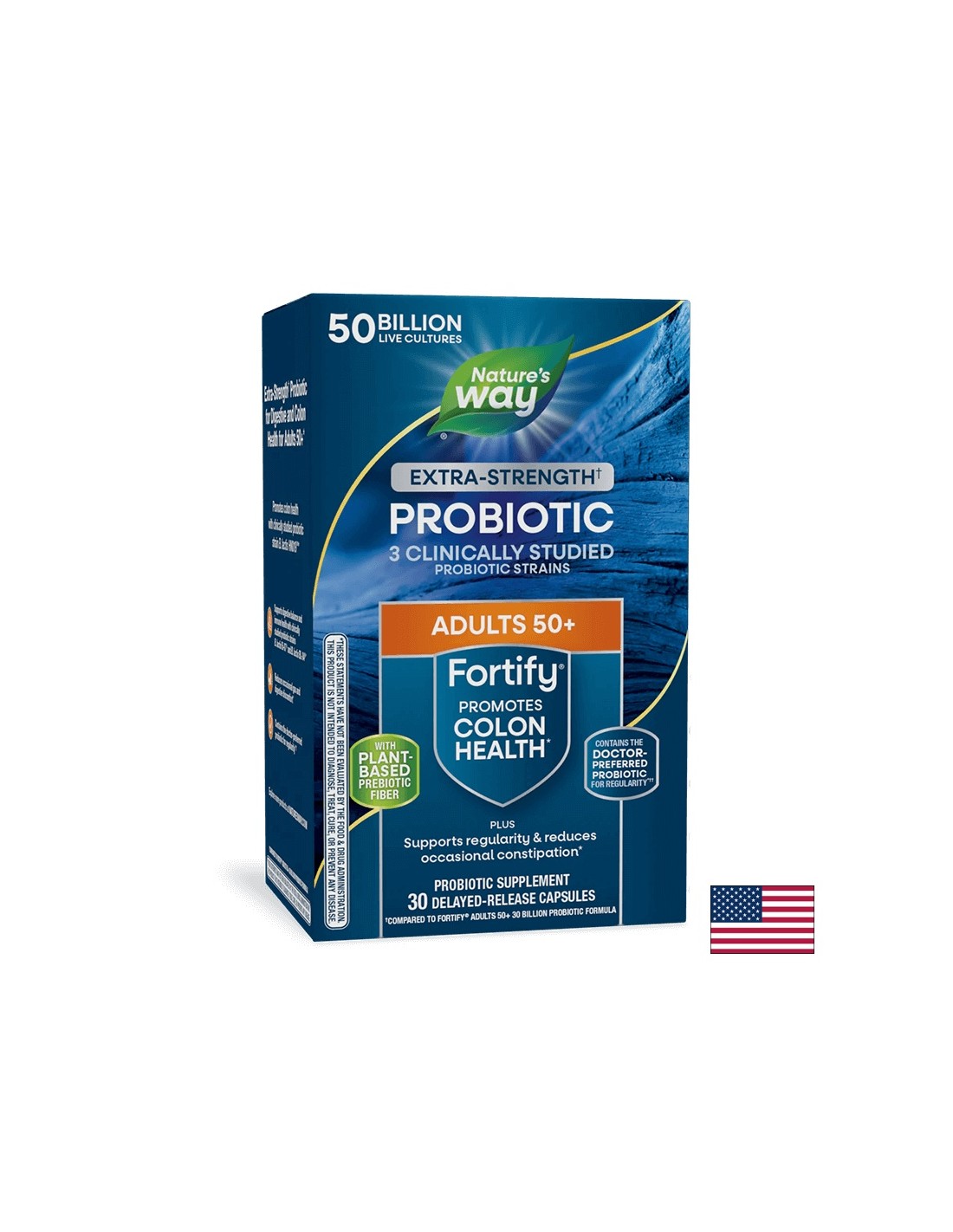 Probiotic+ Prebiotics 50+ Υψηλή δόση - Fortify Age 50+ Probiotic Extra Strength, 50 δισεκατομμύρια ενεργά προβιοτικά, 30 κάψουλες