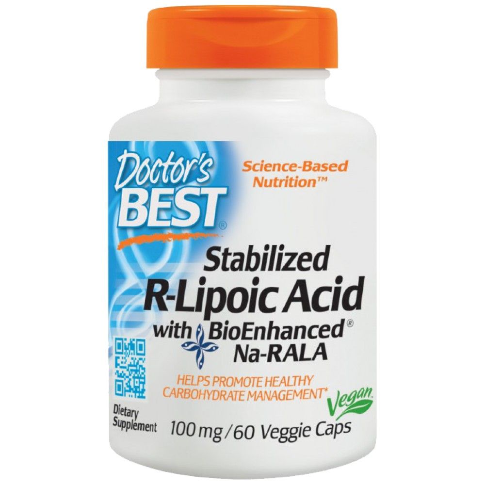 Το καλύτερο R-Lipoic Acid/Setabilized Na-R-ALA 100 mg-60 κάψουλες