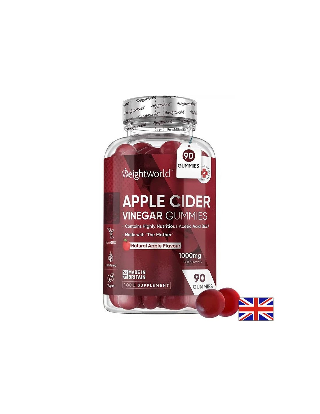 Weight Reduction - Apple Cider Vinegar, 90 Weight Worl Softgels - Nutra Best Europe