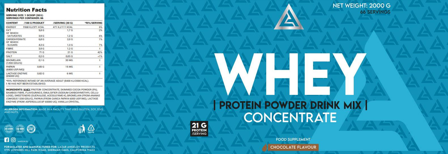 Συμπυκνώσεις πρωτεΐνης La Whey | Premium Drink Mix - 2000 γραμμάρια