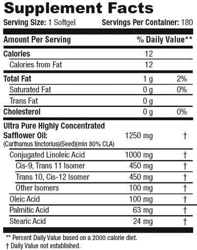 Pure CLA 1250 - 180 κάψουλες Gel