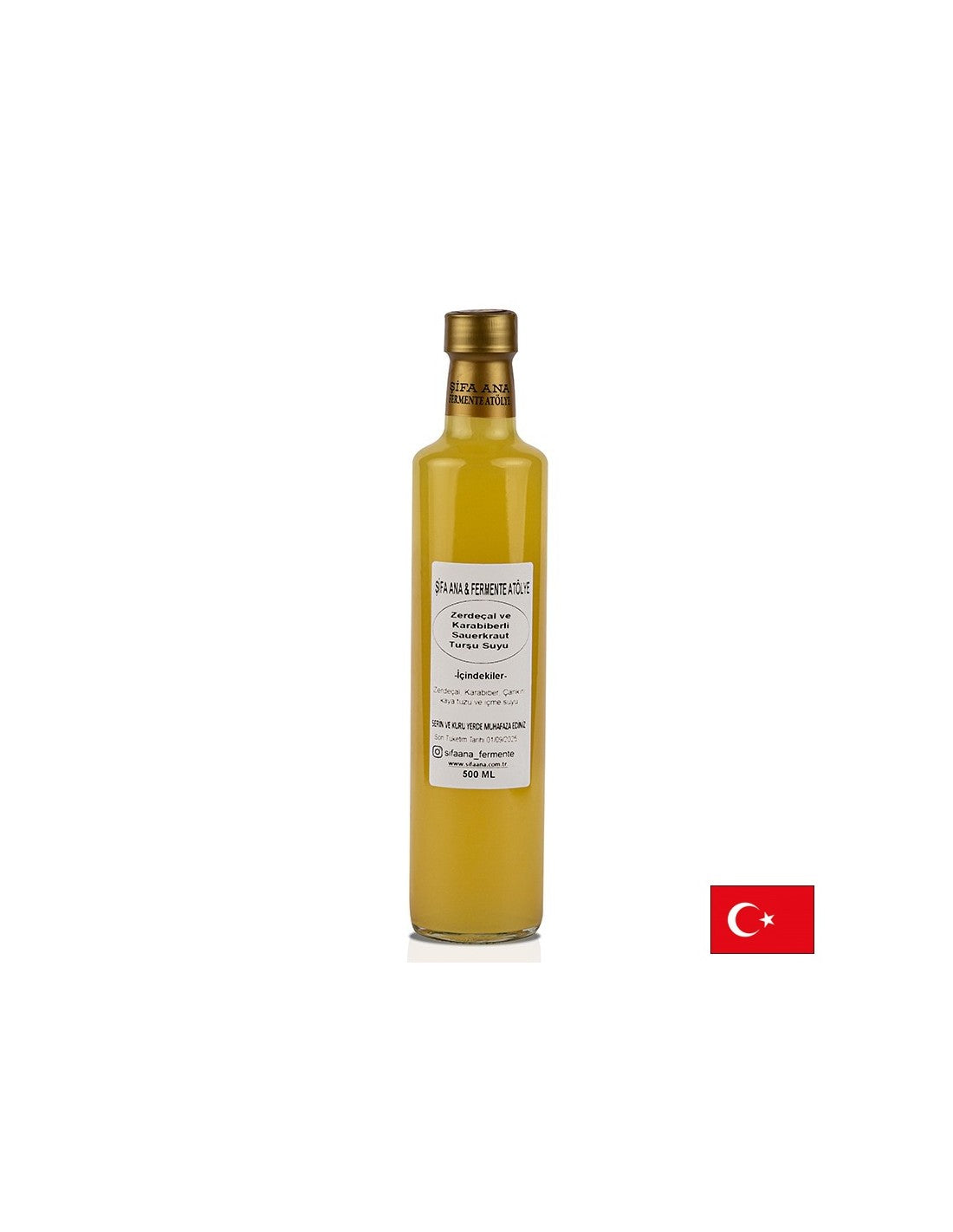 Probiotic Sauerkraut Huice με κουρκούμη και μαύρο πιπέρι, 500 ml