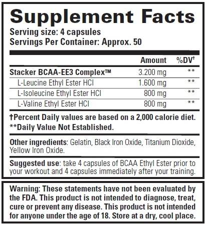 BCAA Ethyl Ester - 198 κάψουλες