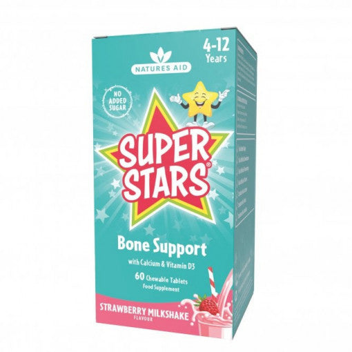 Super Stars Kids Bone Support/60 Chewable Tablets NatuesAid