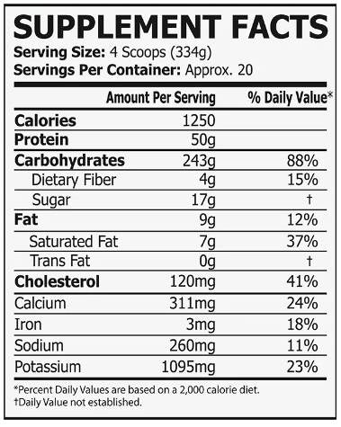 Κερδίστε μάζας | Υψηλής θερμίδων - 6800 γραμμάρια