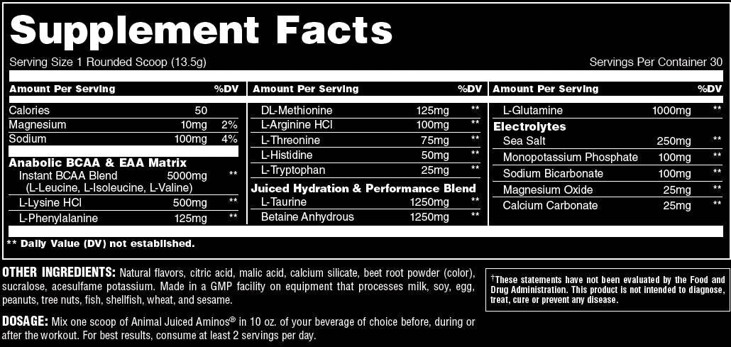 Animal Juiced Aminos - 348 ~ 405 γραμμάρια