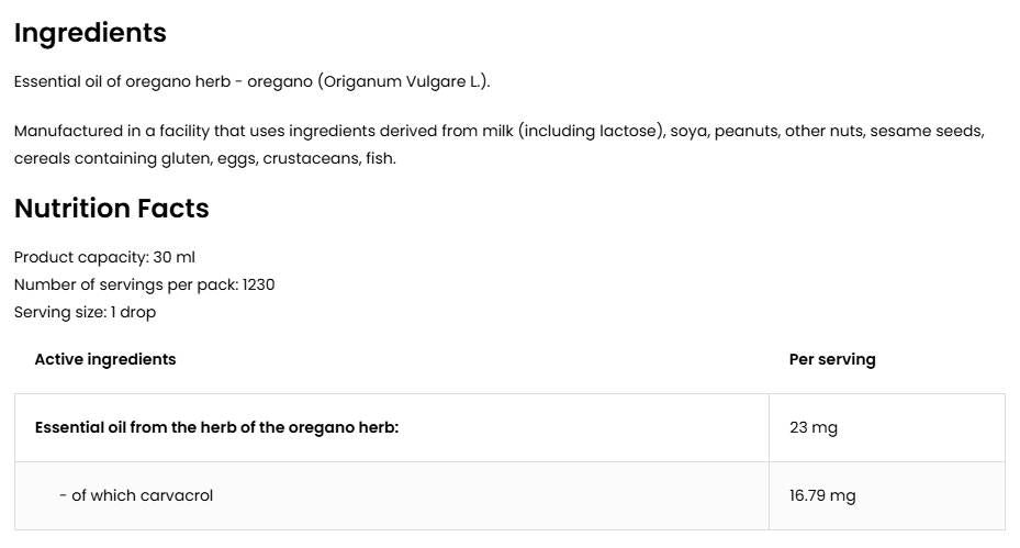 Αιθέριο έλαιο ρίγανης - 30 ml