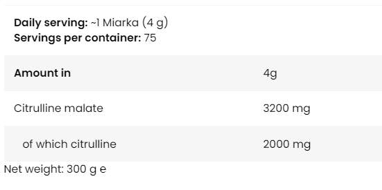 Levrolegendary citrulline | Σκόνη μηλικού citrulline - 300 γραμμάρια