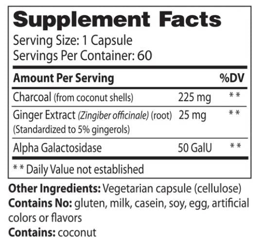 Καθαρίστε ενεργοποιημένο άνθρακα συν - 60 κάψουλες