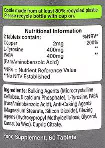 PE Nutrition | Tan Tablet - 60 δισκία