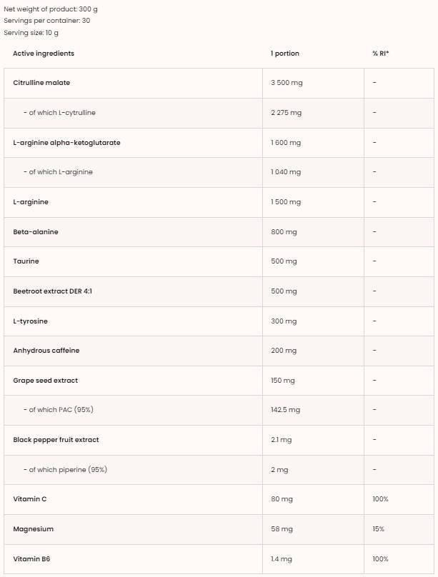 Pump Extreme/Pre-Workout 300 γραμμάρια