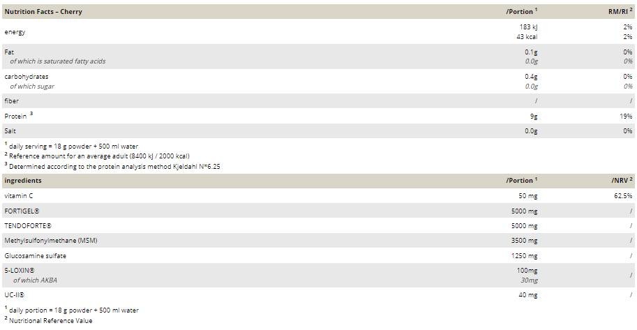 Κοινή υποστήριξη | Με το Tendoforte®, Fortigel® & UC -II - 360 γραμμάρια