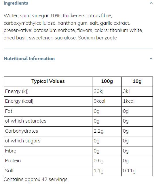 Skinny σιρόπι | Caesar Dressing - 425 ml