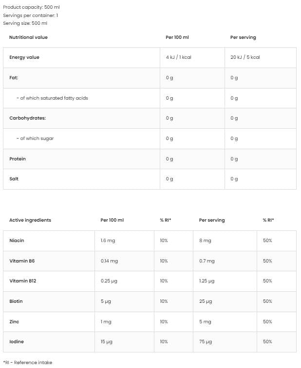 Water Vitamin Water Ostro® 500 ml