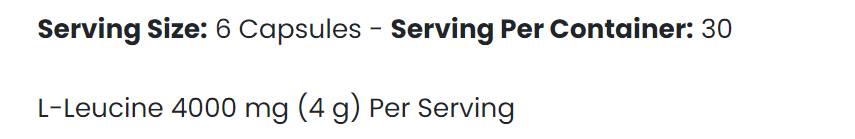 Leucine 4K - 180 κάψουλες